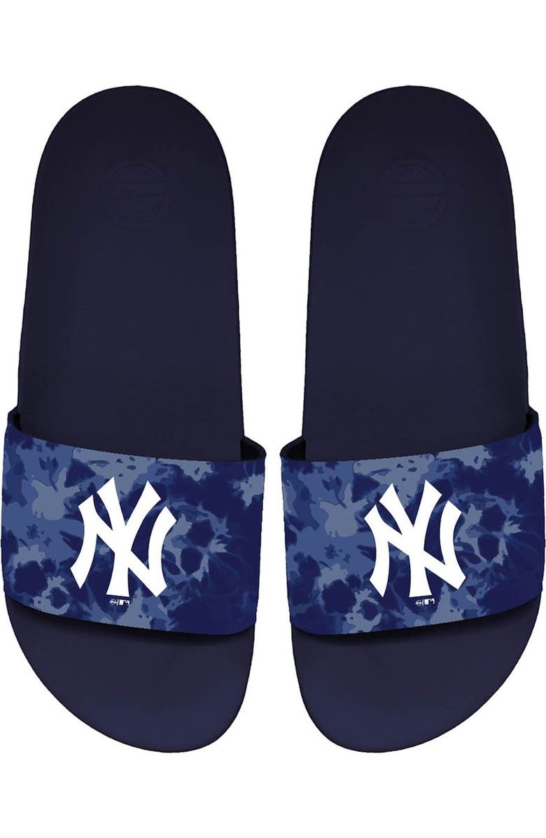 ISLIDE Unisex ISlide New York Yankees Acid Wash Motto Slide Sandals, Main, color,