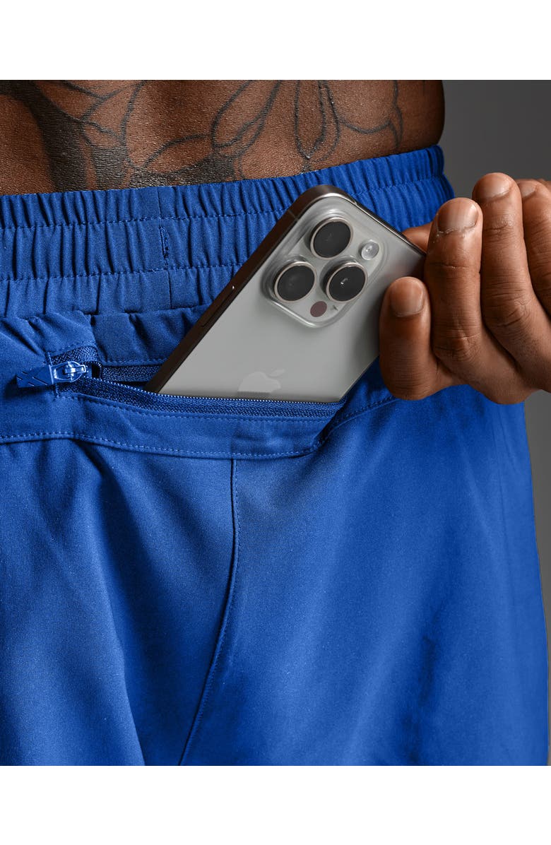 2XU Aero 5 Inch Shorts, Alternate, color, Surf/Silver Reflective