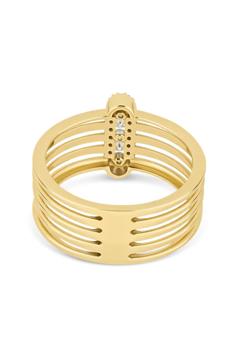 18K Gold Mika Natural Diamond Multi Row Bar Wide Ring (Online Trunk Show), Alternate, color, 18K YELLOW GOLD/ DIAMOND