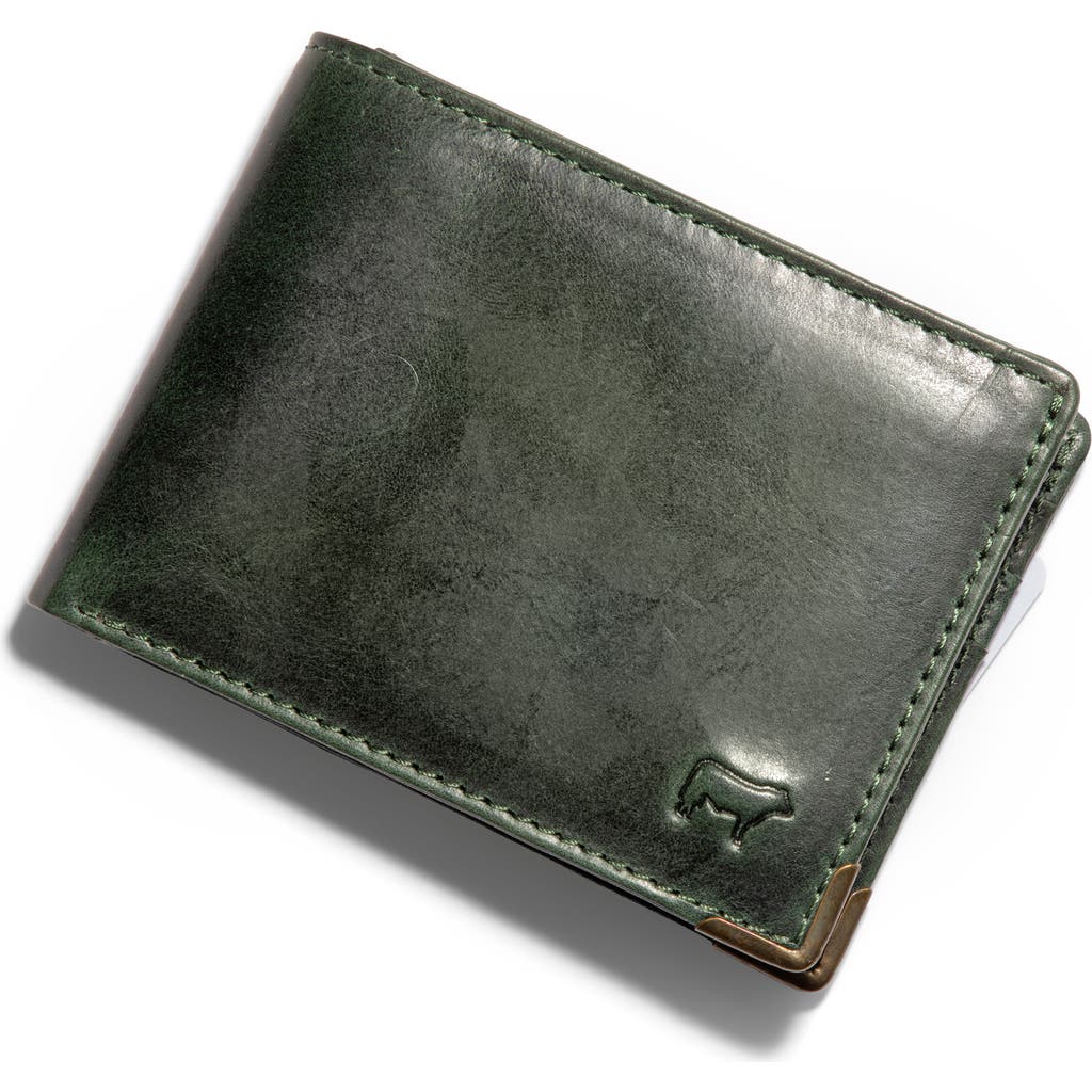 Will Leather Goods The Industrial Leather Bifold Wallet In Green