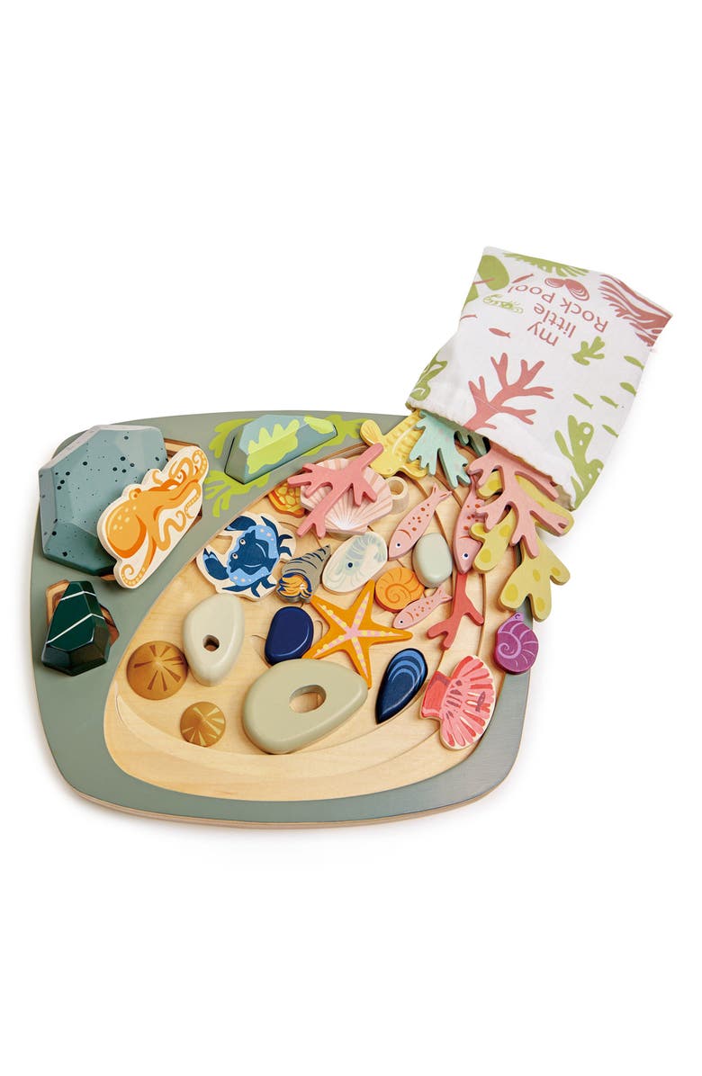 Tender Leaf Toys My Little Rock Pool Wooden Playset, Alternate, color, Multi