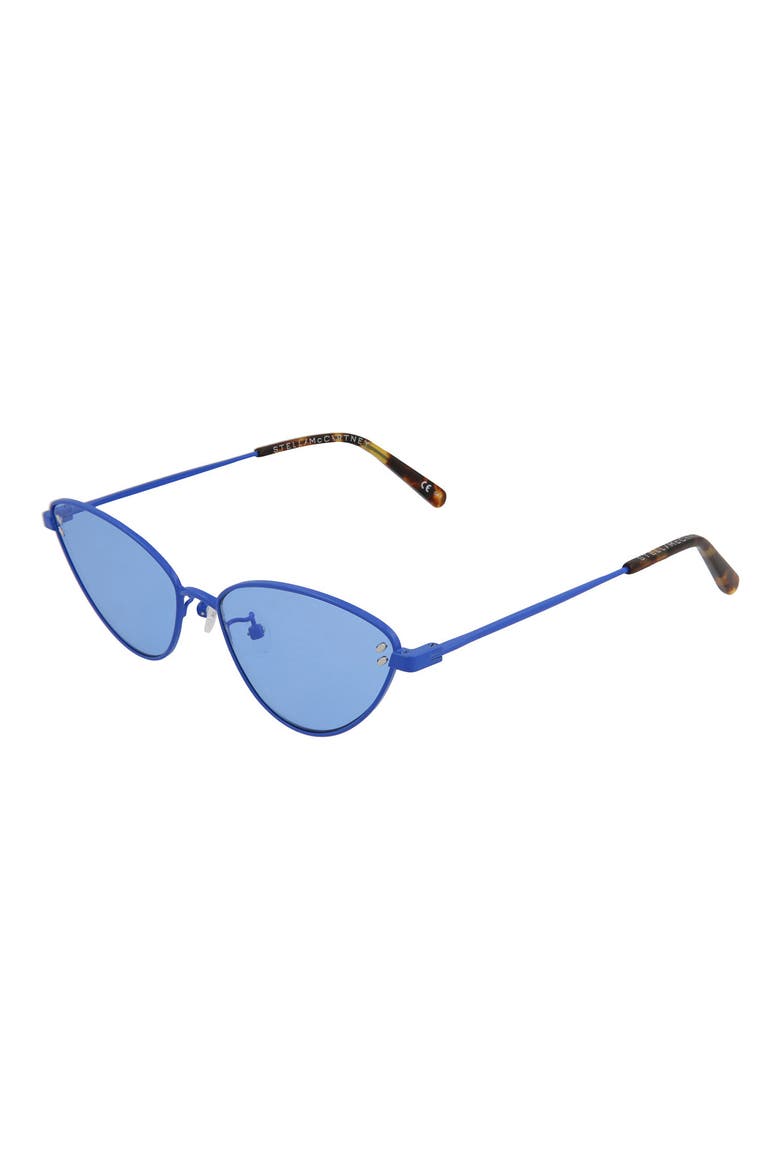 57mm Cat Eye Sunglasses, Alternate, color, BLUE BLUE LIGHT BLUE/ LBU