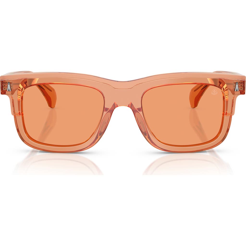 Moncler Claro 51mm Polarized Square Sunglasses In Orange