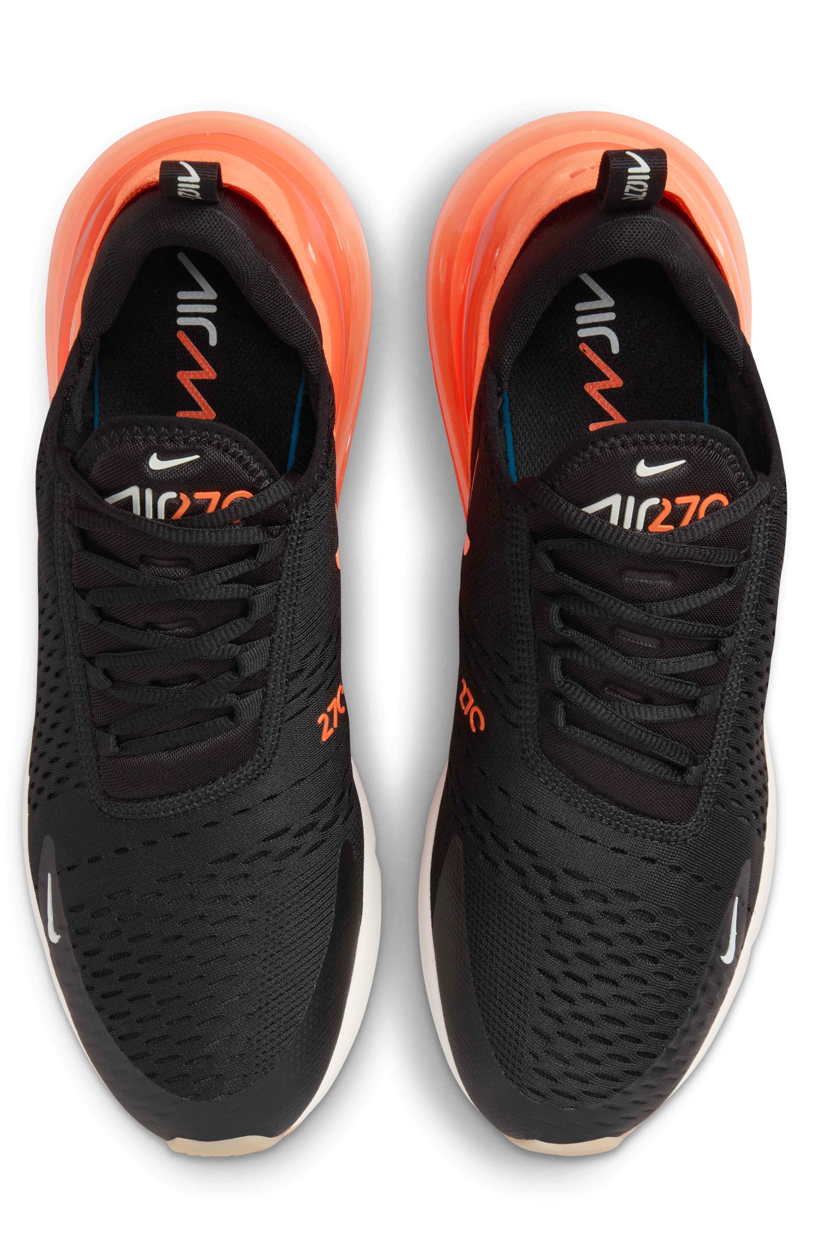 Nike Air Max 270 Sneaker, Alternate, color, Black/ Bright Crimson/ Phantom