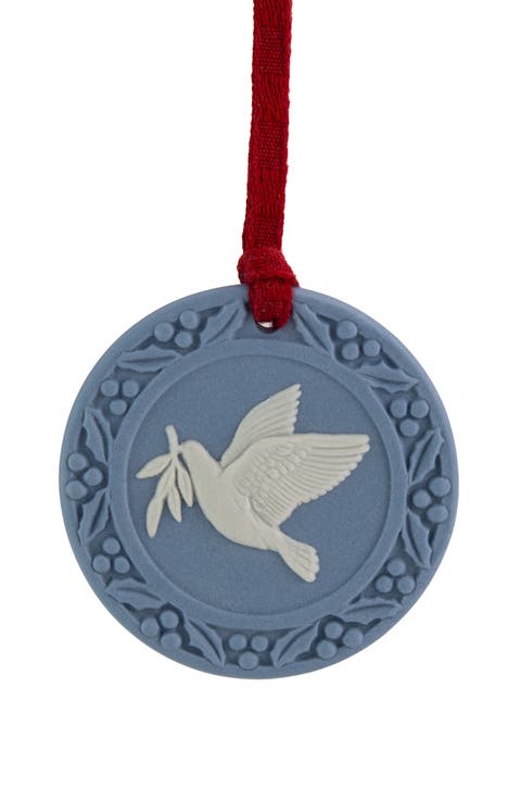 Festive Dove Jasperware Ornament
