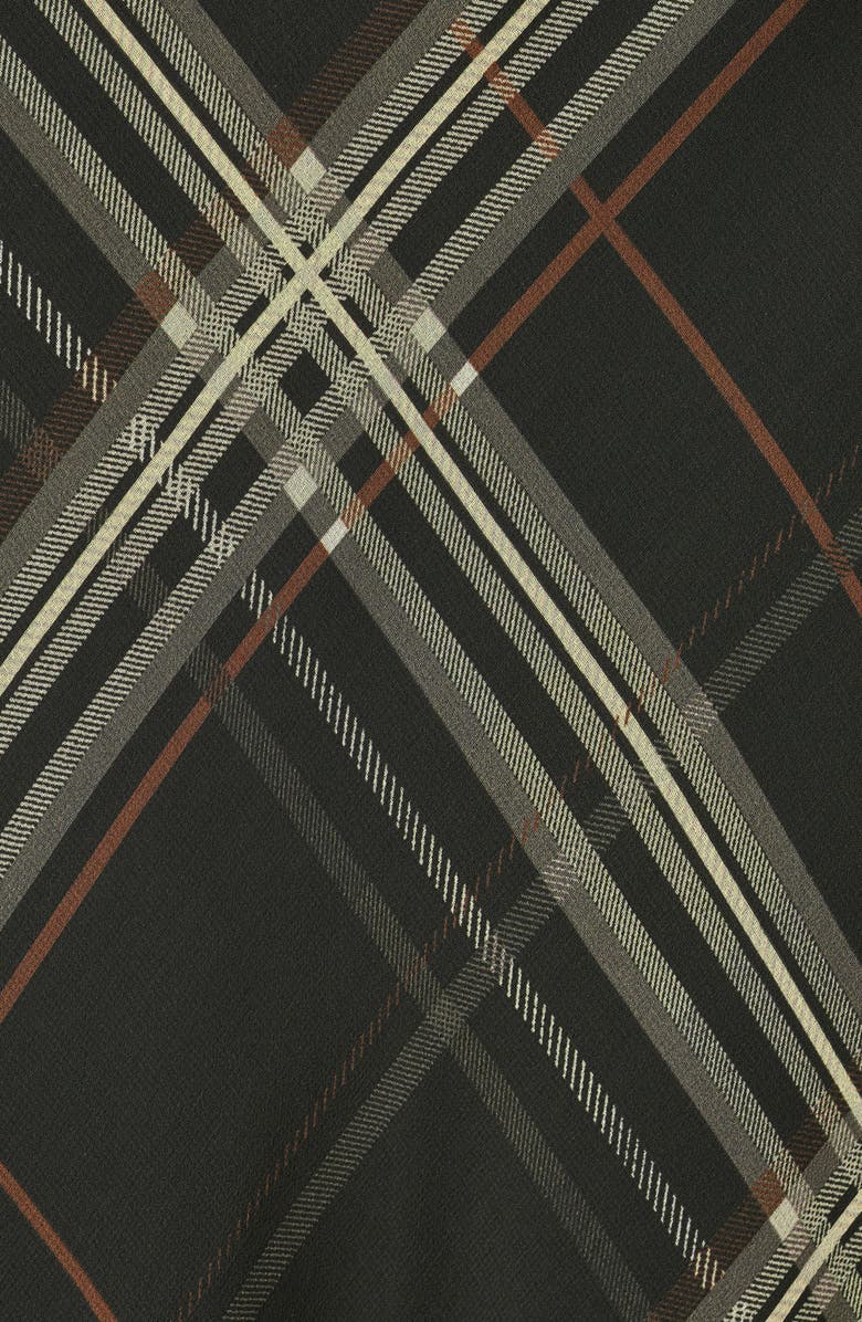 MANGO Mini Check Maxi Skirt, Alternate, color, Black