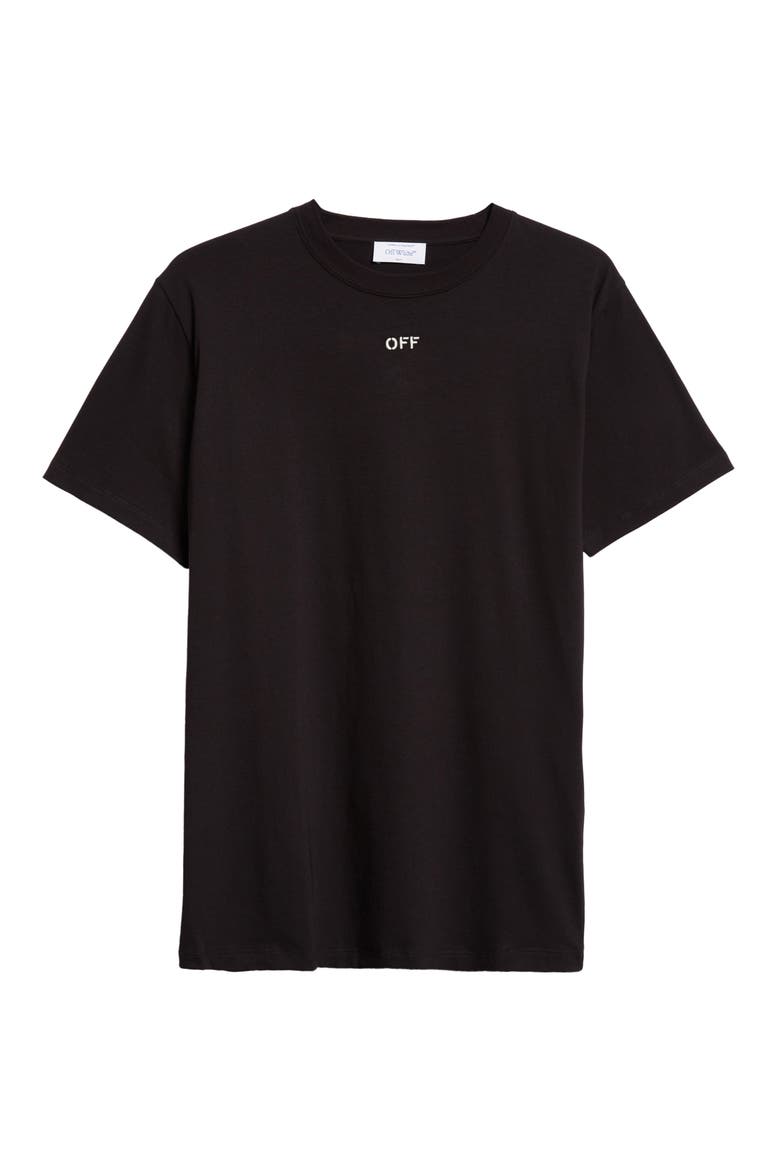 Embroidered Arrow Cotton T-Shirt, Alternate, color, BLACK