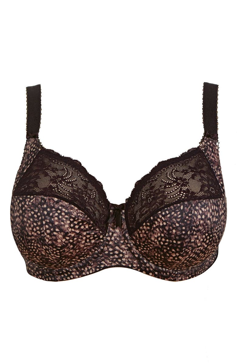 Elomi Morgan Full Figure Underwire Bra, Alternate, color, Ebony