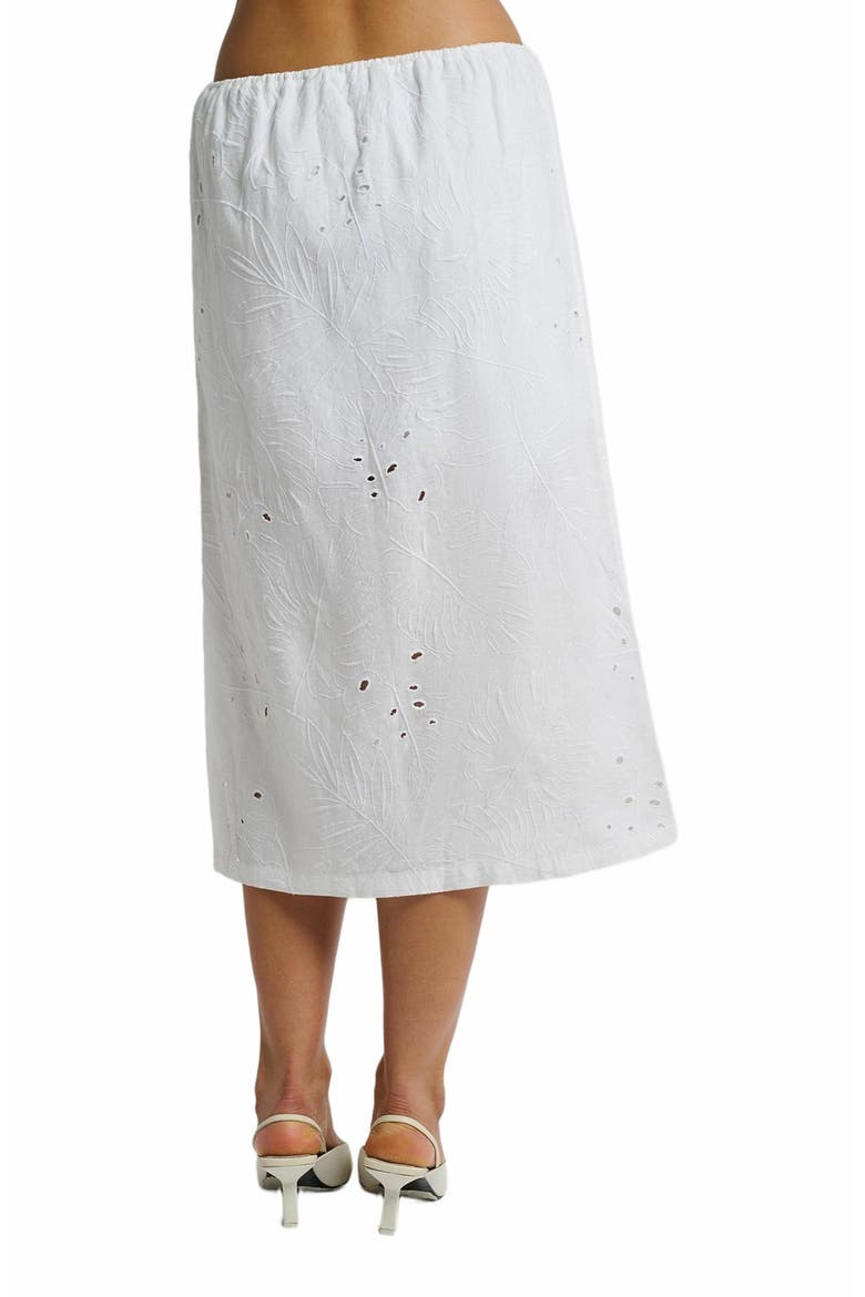 Air Linen Midi Skirt, Alternate, color, WHITE