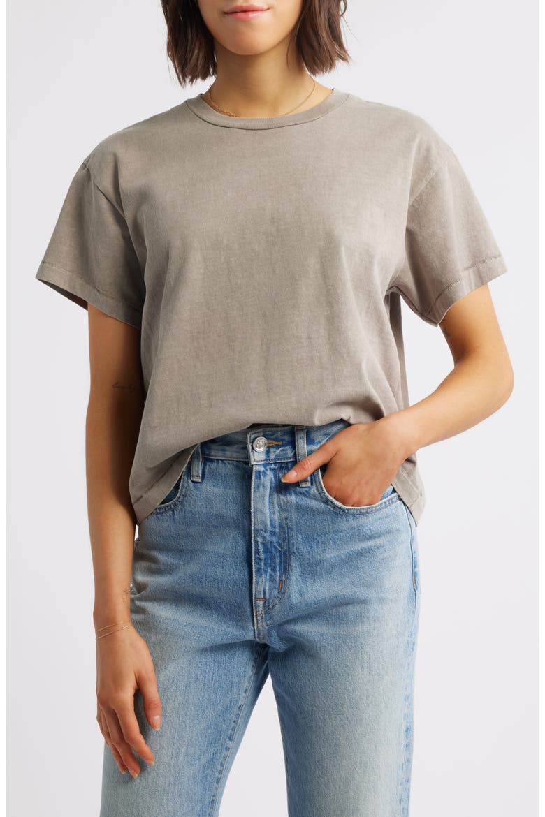 Square Cotton T-Shirt, Main, color, DESERT TAUPE