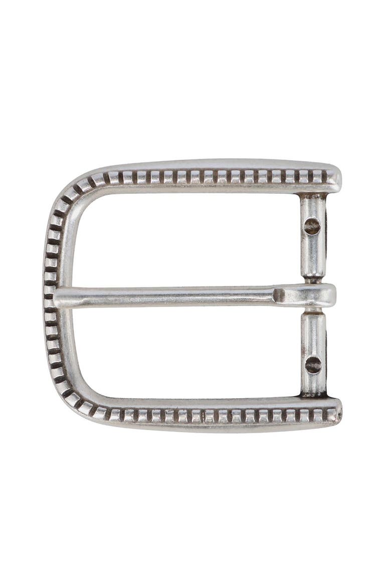 35mm Detailed Italian Silver Rounded Buckle, Main, color, Silver
