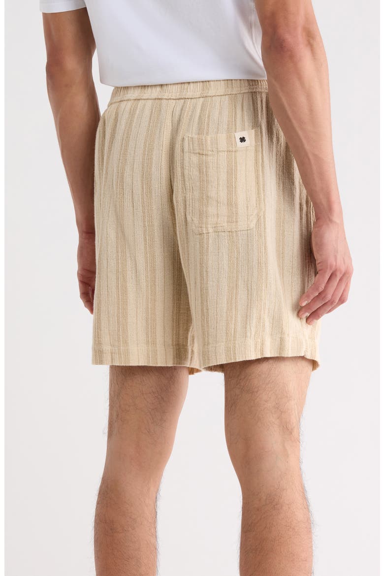 Textured Striped Pull-On Shorts, Alternate, color, WHITECAP GRAY