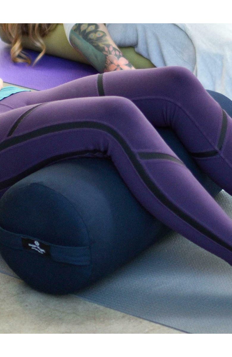 Hugger Mugger Round Yoga Bolster, Alternate, color, Blue