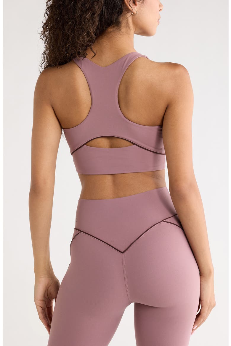 Studio Luxe Piped Sports Bra, Alternate, color, PURPLE SHAKE