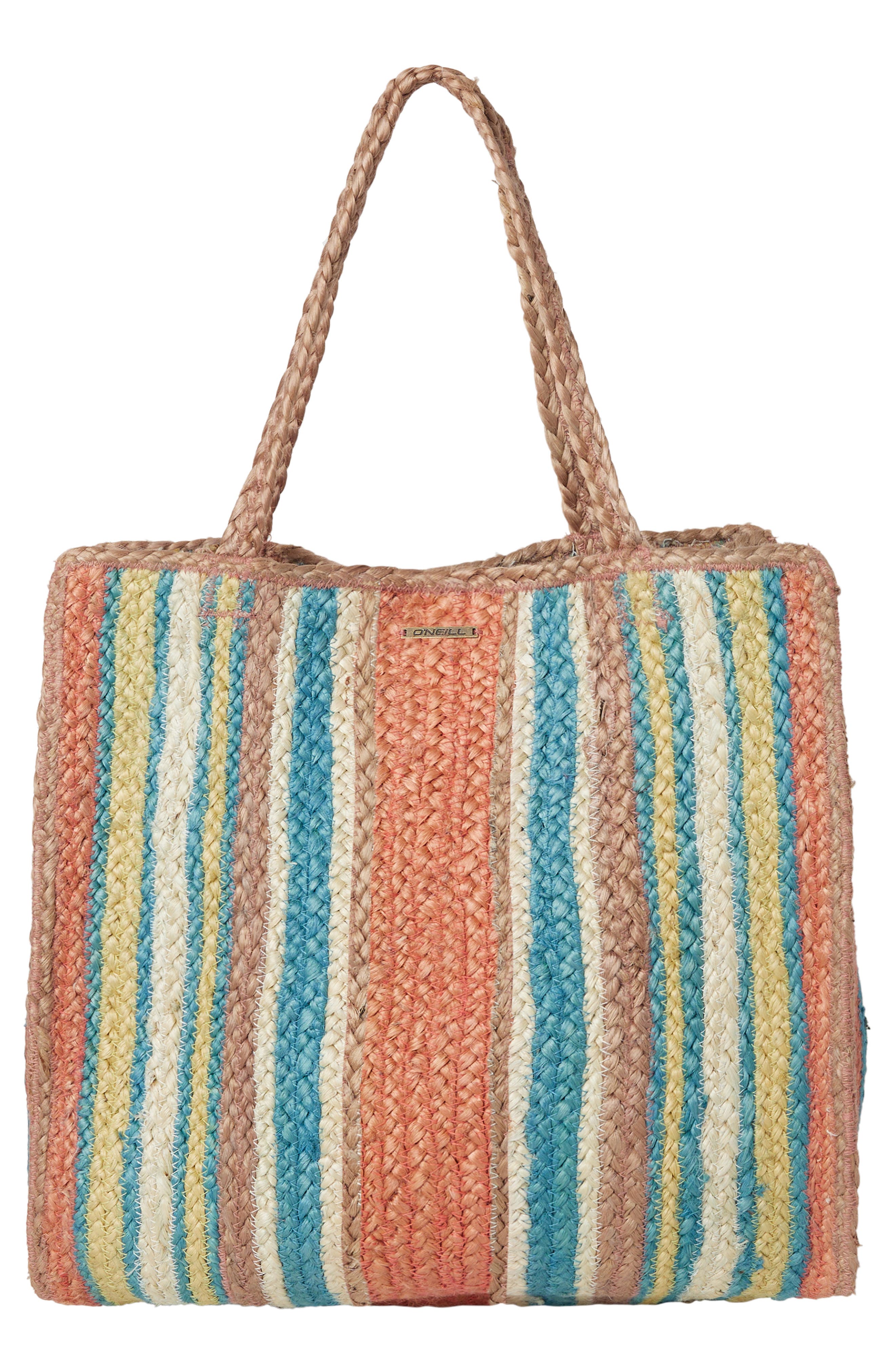 O'Neill Samara Woven Jute Tote, Main, color, 