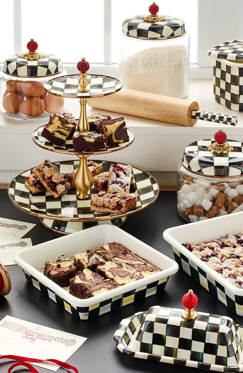 MACKENZIE CHILDS Courtly Check Baking Pan, Alternate, color, Black/ White