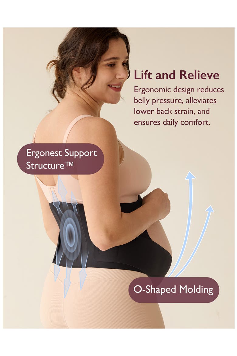 Ergonest Maternity Belly Band, Alternate, color, BLACK
