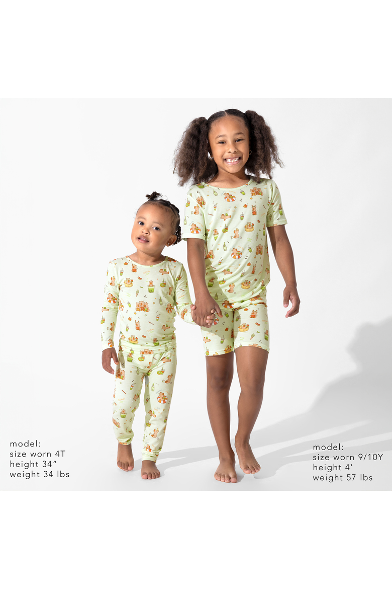 Kids' Capybara Boba Set of 2 Piece Pajamas, Alternate, color, Capybara Boba