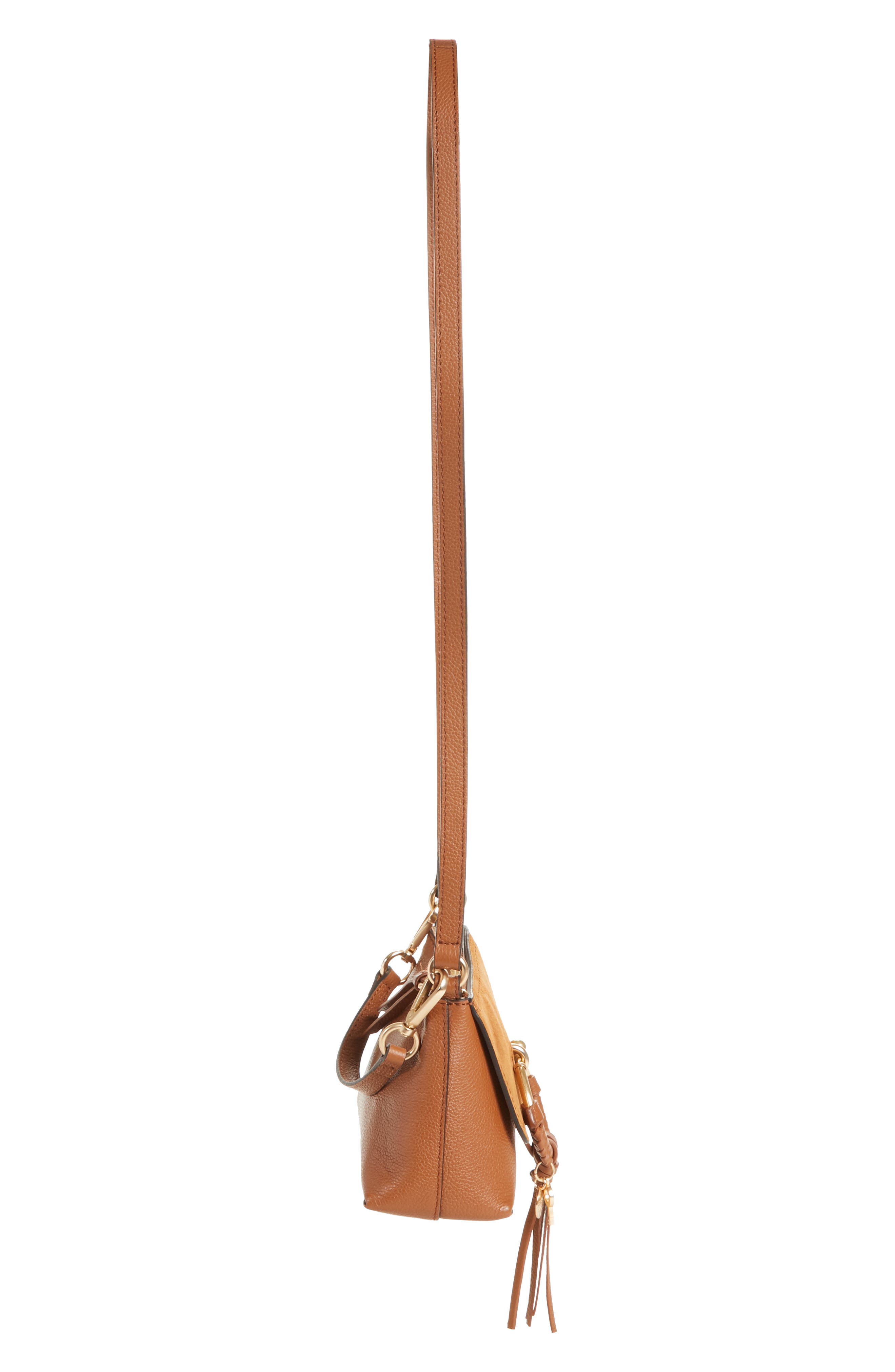 Mini Joan Leather Crossbody Bag, Alternate, color, CARAMELLO