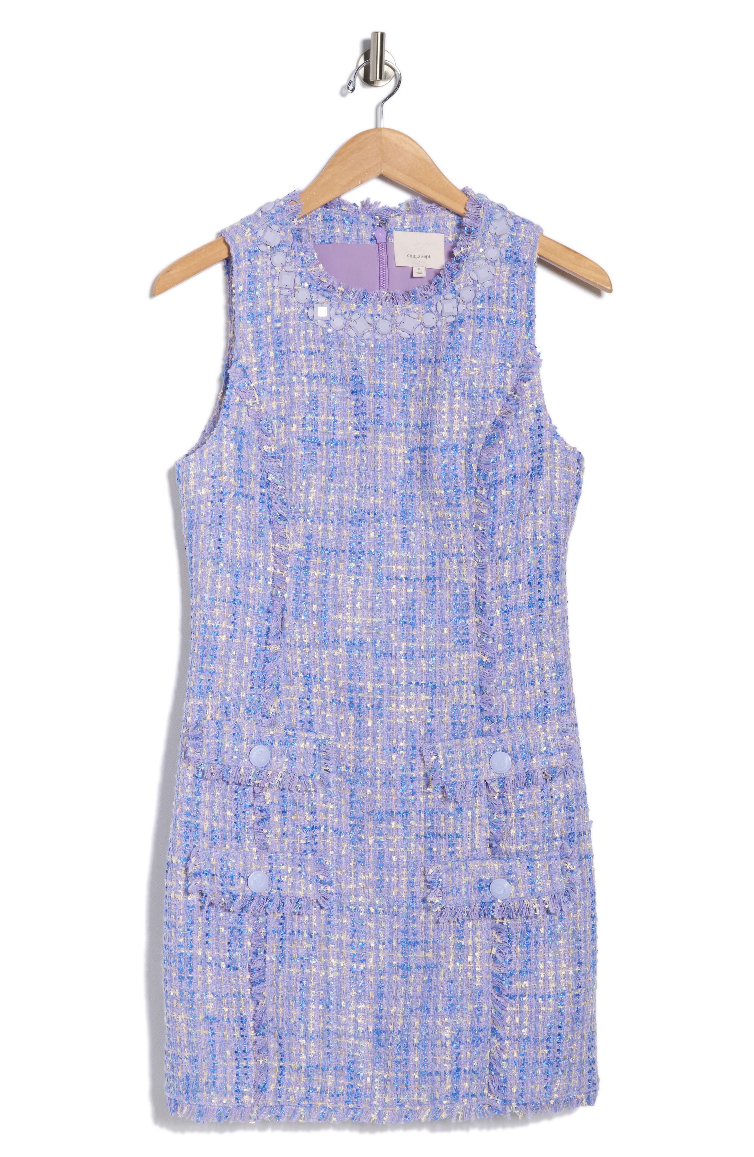 Cinq à Sept Lucie Ellisella Sleeveless Bouclé Minidress