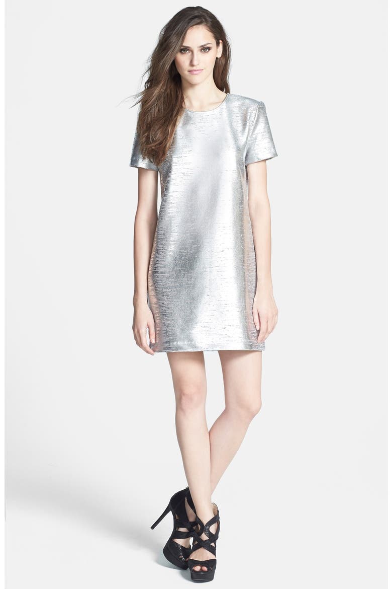 Metallic Minidress, Main, color, SILVER