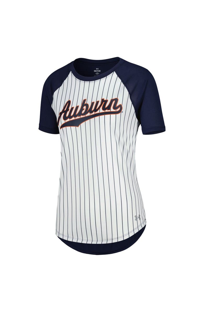 Under Armour Women's Under Armour White Gameday Pinstripe Raglan T-Shirt, Alternate, color, 