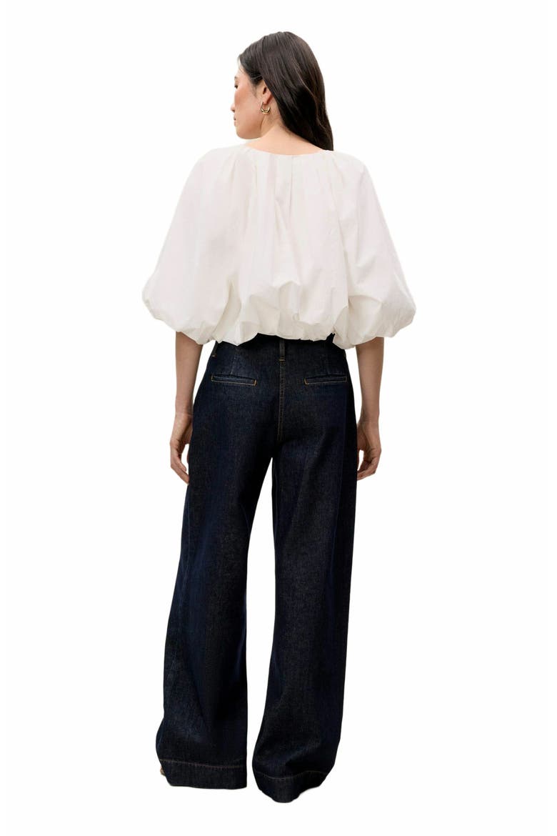 Priya Bubble Top, Alternate, color, MILK