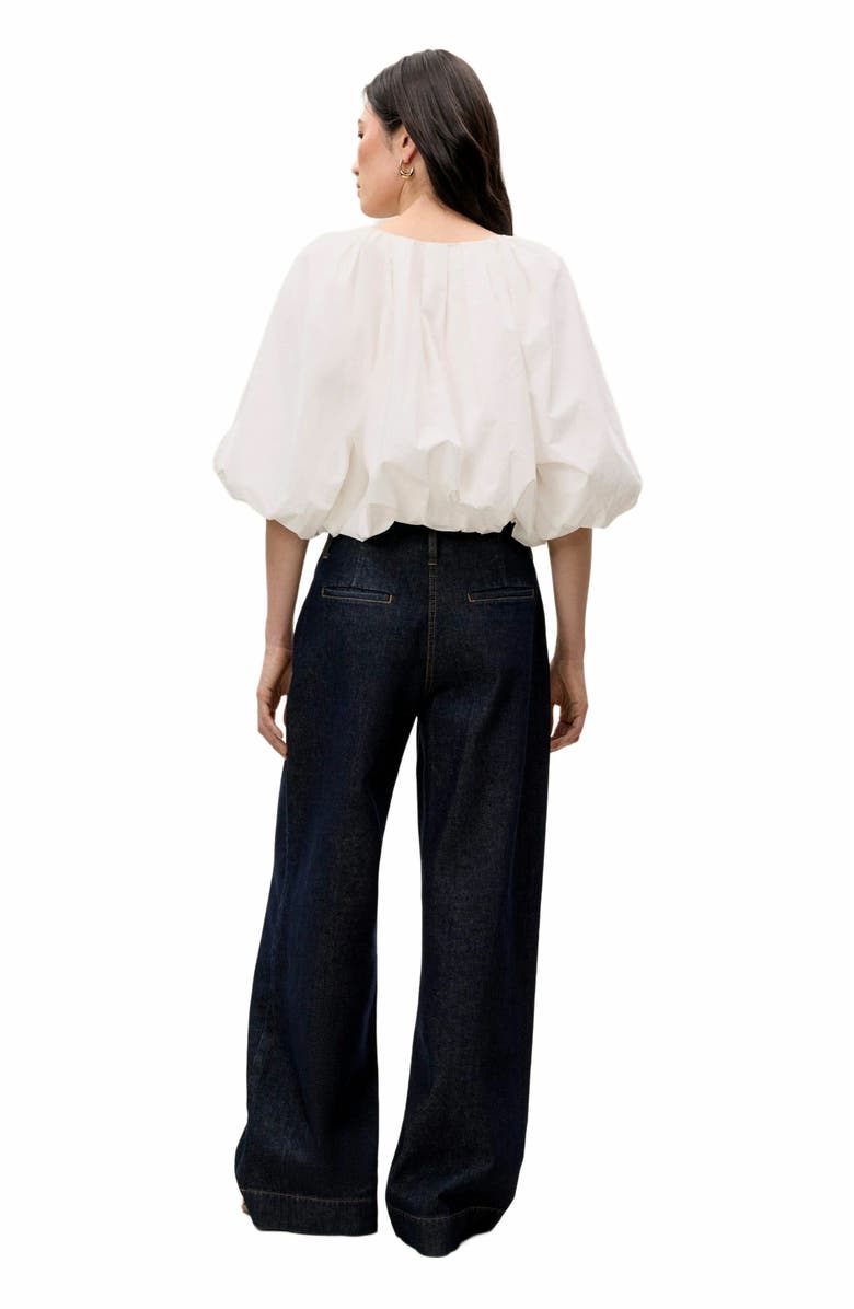 Rebecca Taylor Priya Bubble Top, Alternate, color, Milk