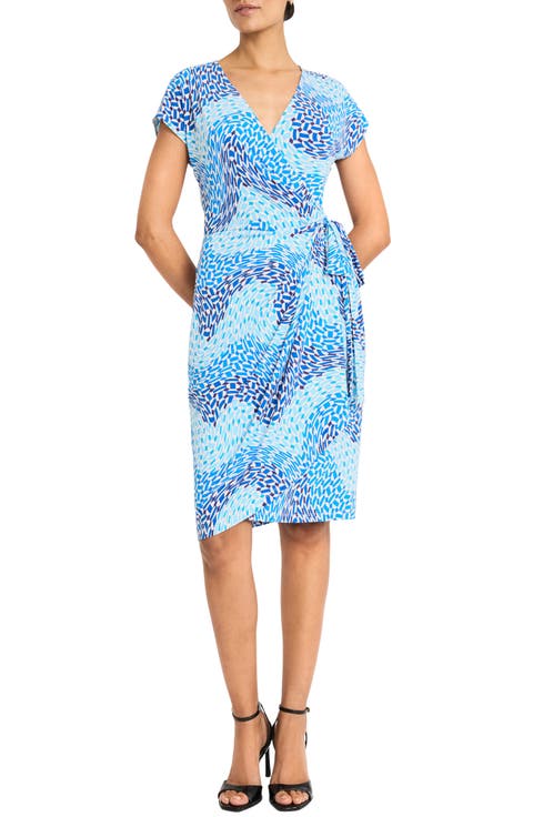 Matte Jersey Faux Wrap Dress