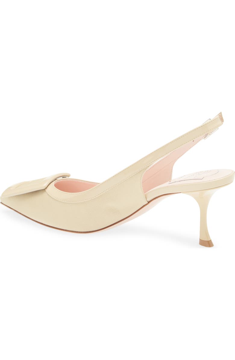 Roger Vivier Viv in the City Pointed Toe Slingback Pump, Alternate, color, Beige
