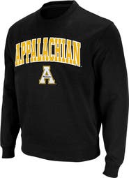 COLOSSEUM Men's Colosseum Black Appalachian State Mountaineers Arch & Logo Crew Neck Sweatshirt