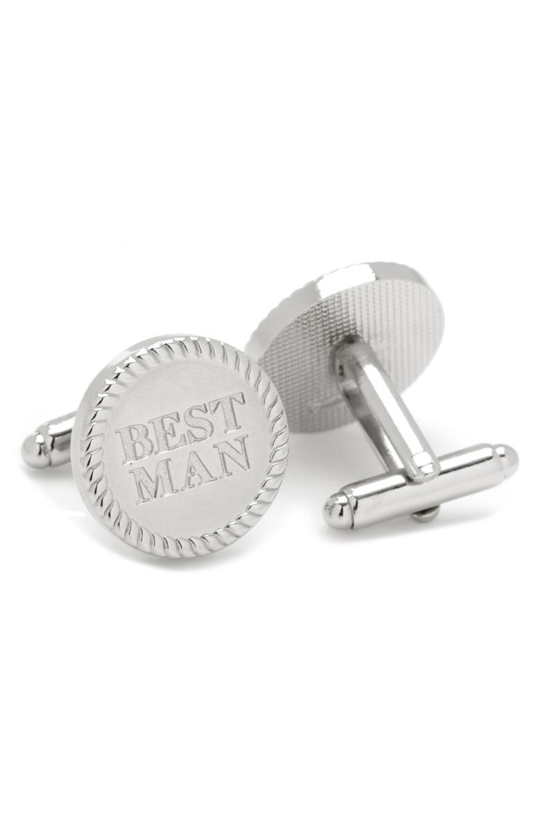 Cufflinks, Inc. Best Man Cuff Links, Alternate, color, Silver