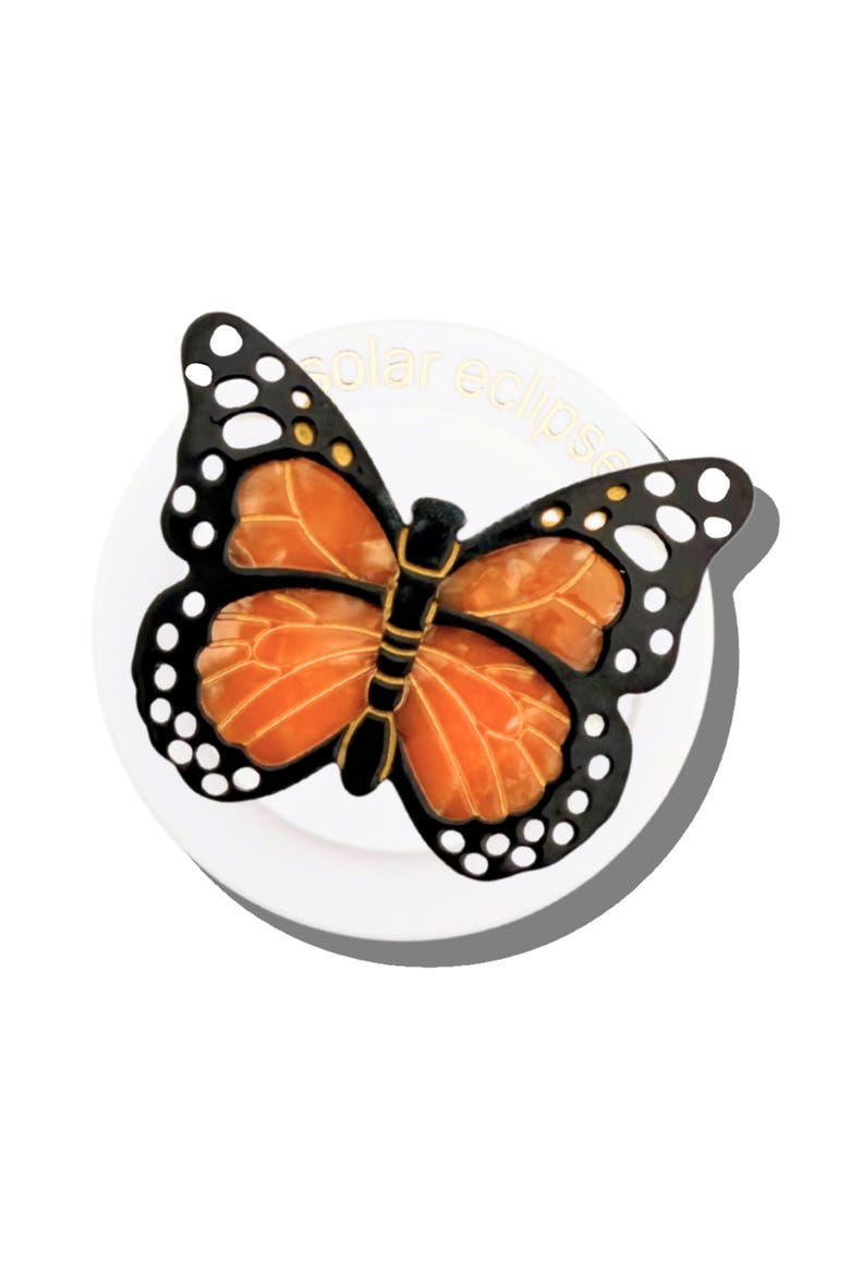 Hand Painted Monarch Butterfly Phone Grip, Main, color, ORANGE