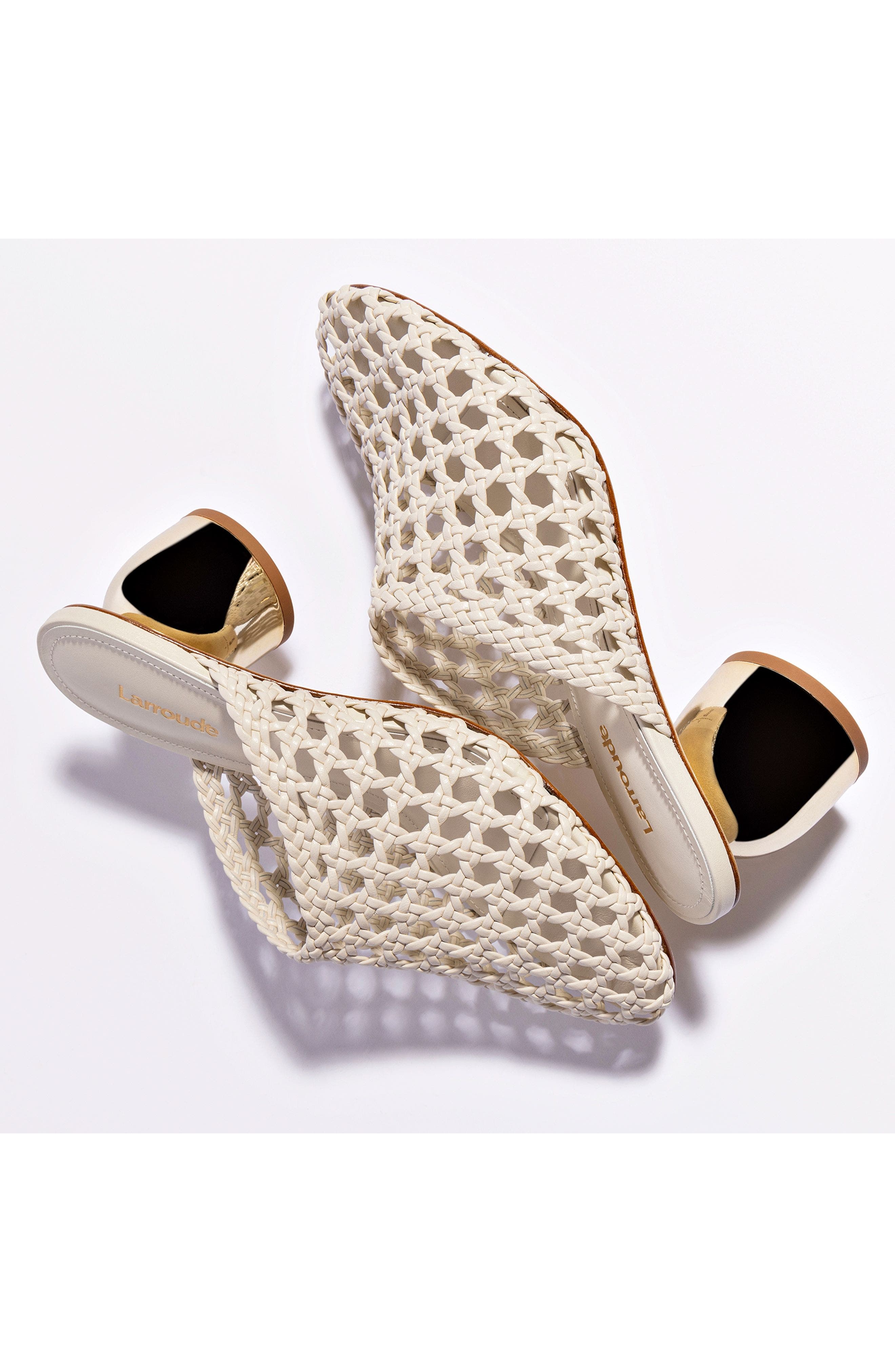 Larroudé Dew Drop Macrame Mule, Alternate, color, 