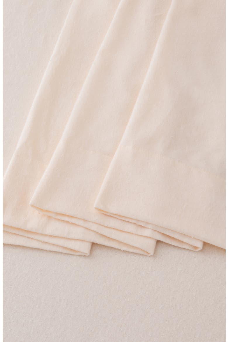 Turkish Cotton Solid Flannel Sheet Set, Alternate, color, PRISTINE IVORY