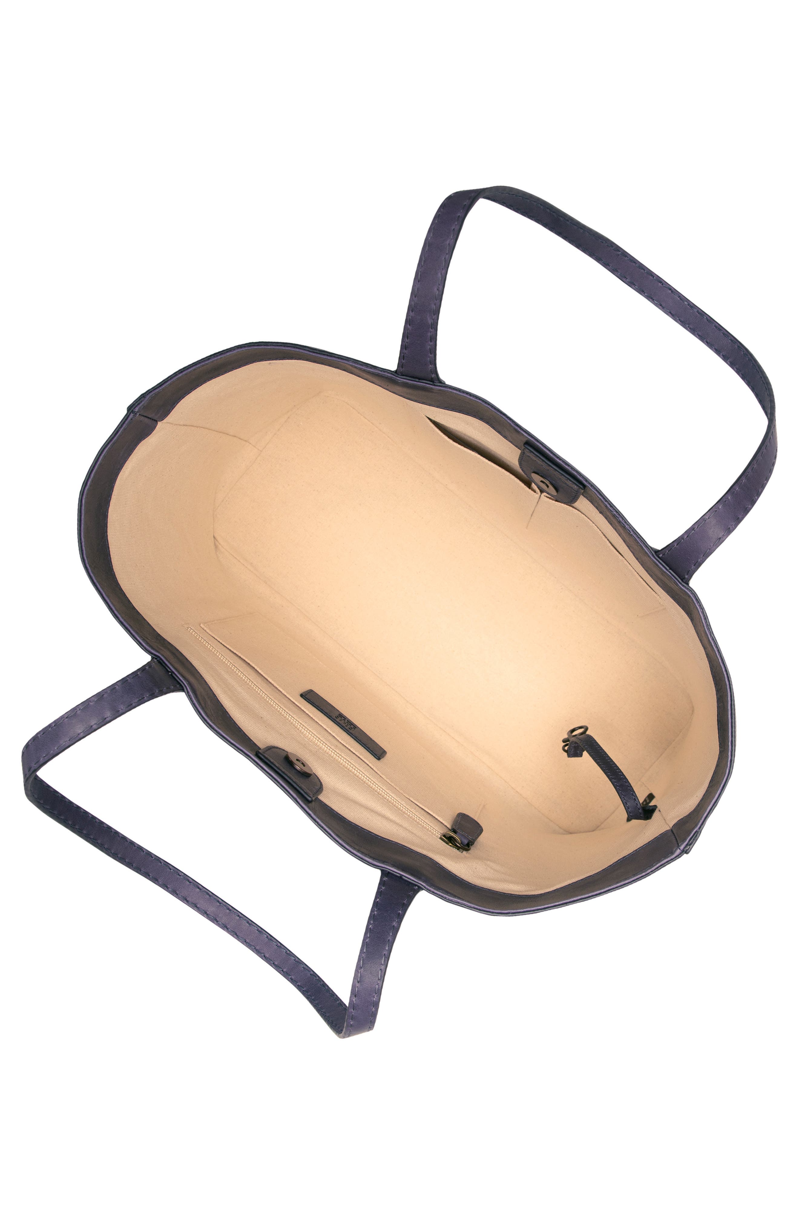 Frye Melissa Leather Shopper, Alternate, color, Eggplant