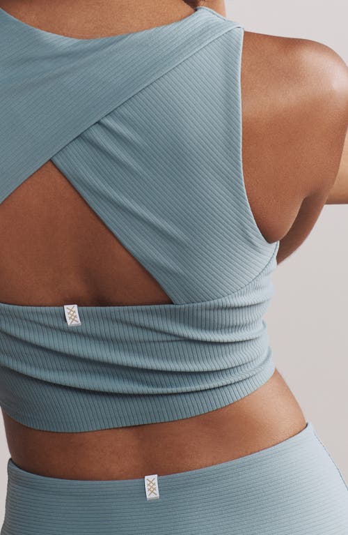 Shop Rhone Ripple Longline Bra In Blue Hue