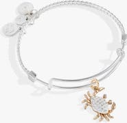 Alex and Ani Textured Crab Charm Bangle