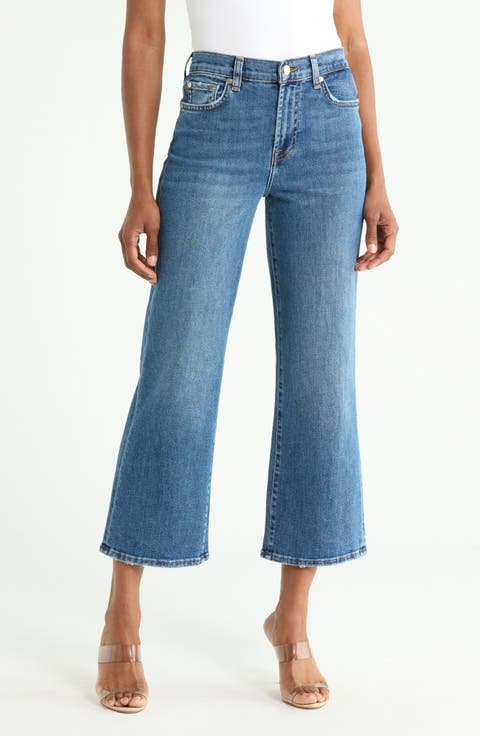 Alexa High Waist Cropped Wide Leg Jeans