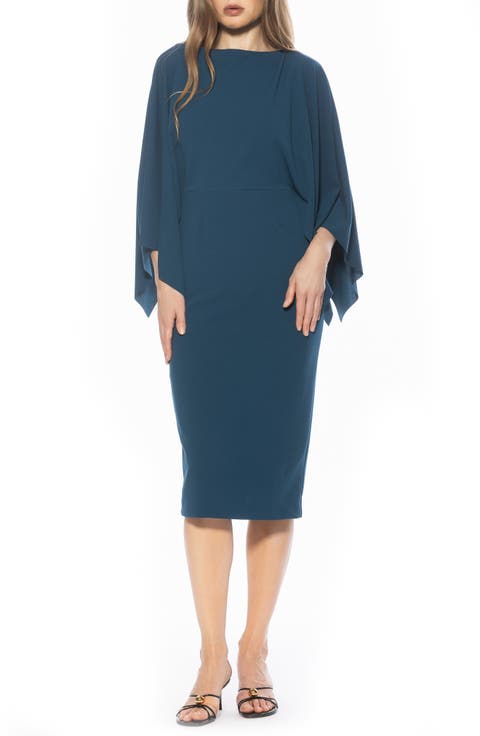 Billie Bateau Neck Midi Dress