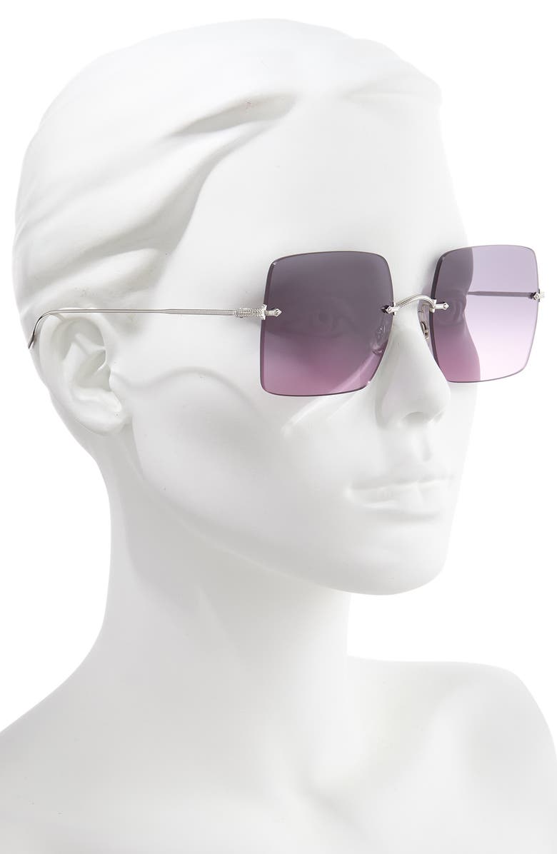 Oliver Peoples Oishe 57mm Gradient Rimless Square Sunglasses, Alternate, color,