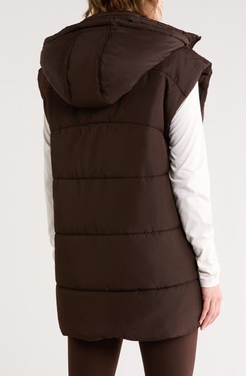 Hooded Long Quilted Vest