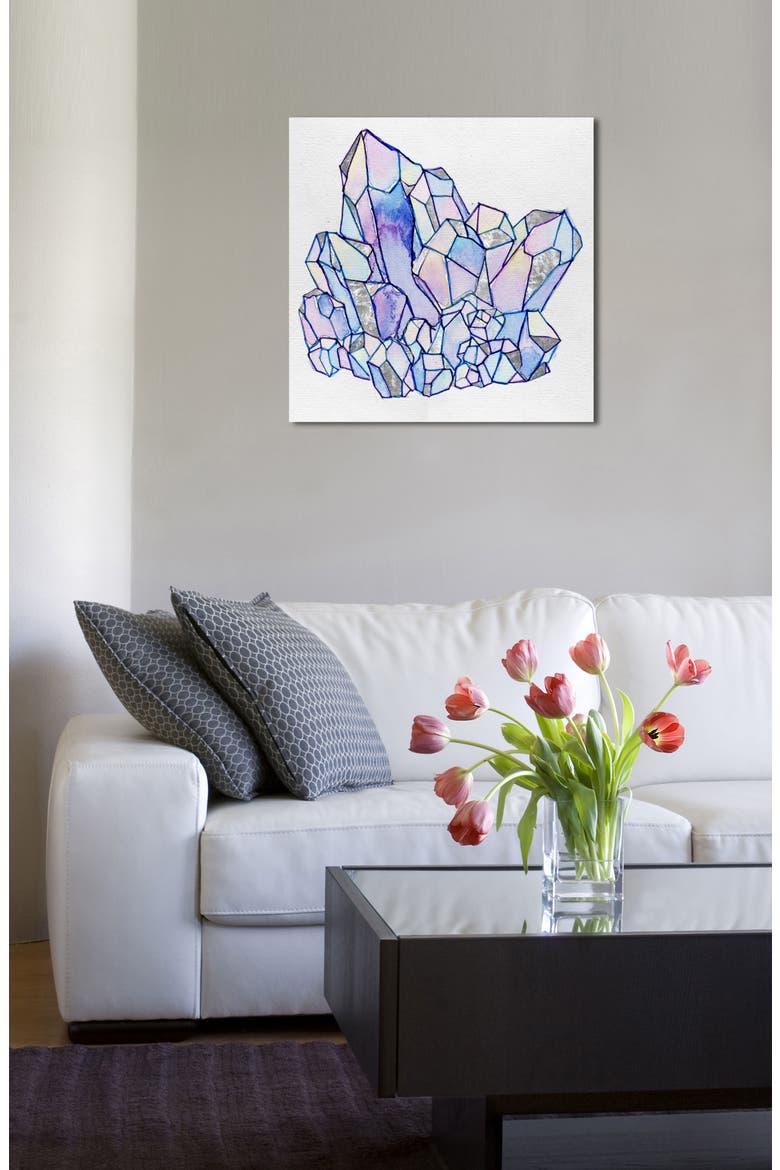 Precious Stone Cluster II Canvas Wall Art, Alternate, color, PURPLE