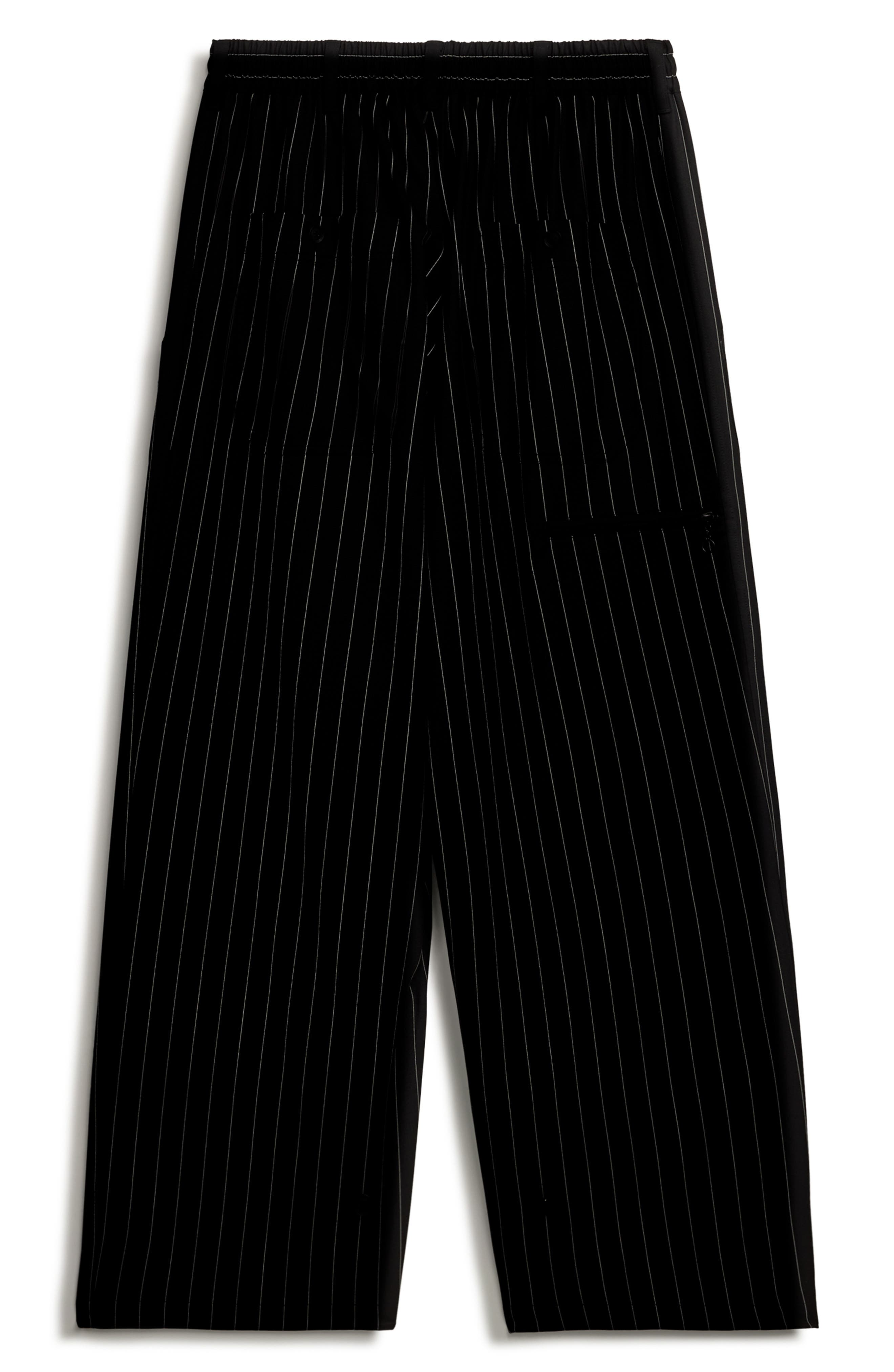 Refined Pinstripe Oversize Wide Leg Drawstring Pants (Men) | Nordstrom