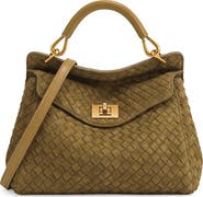 JW PEI Lucia Faux Suede Top Handle Bag