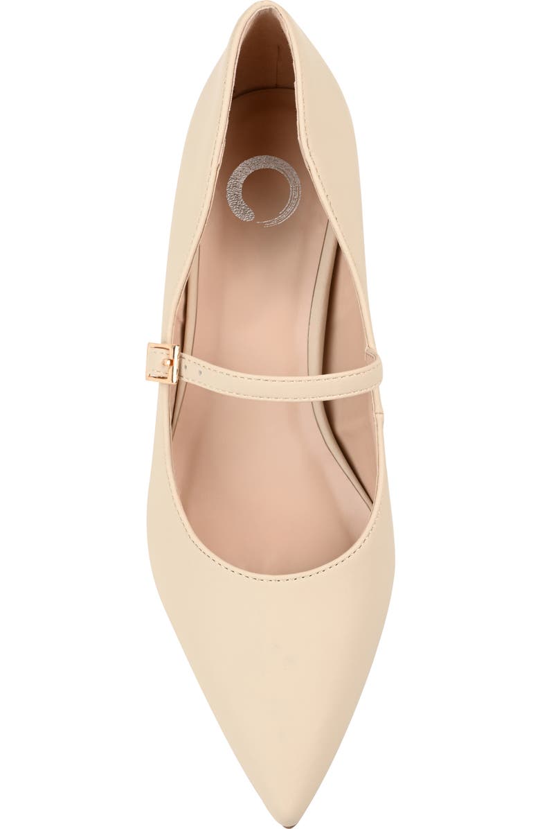 Journee Collection Manza Pointed Toe Pump - Wide Width, Alternate, color, Beige