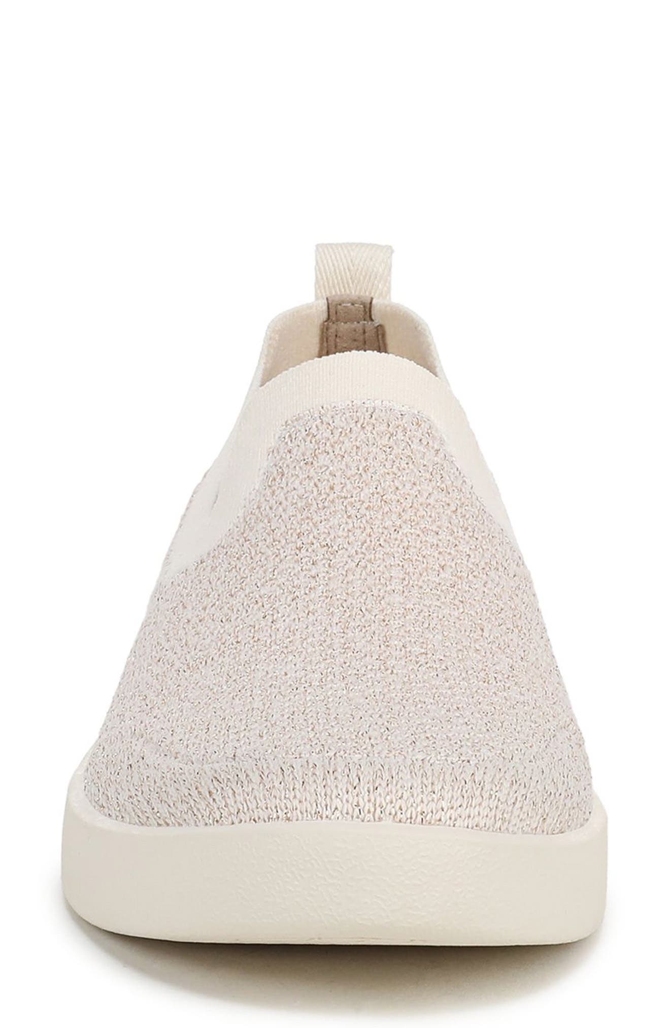 Elda Knit Slip-On Sneaker, Alternate, color, CREAM METALLIC KNIT