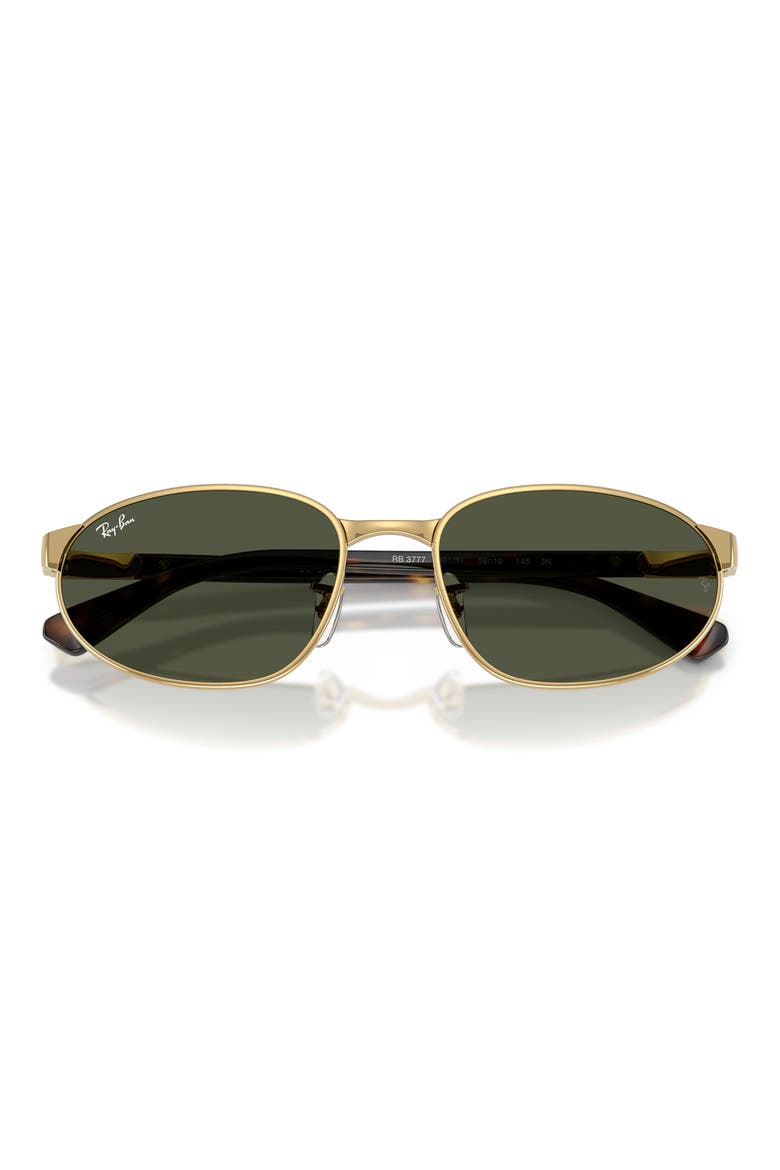 56mm Irregular Sunglasses, Alternate, color, ARISTA / GREEN