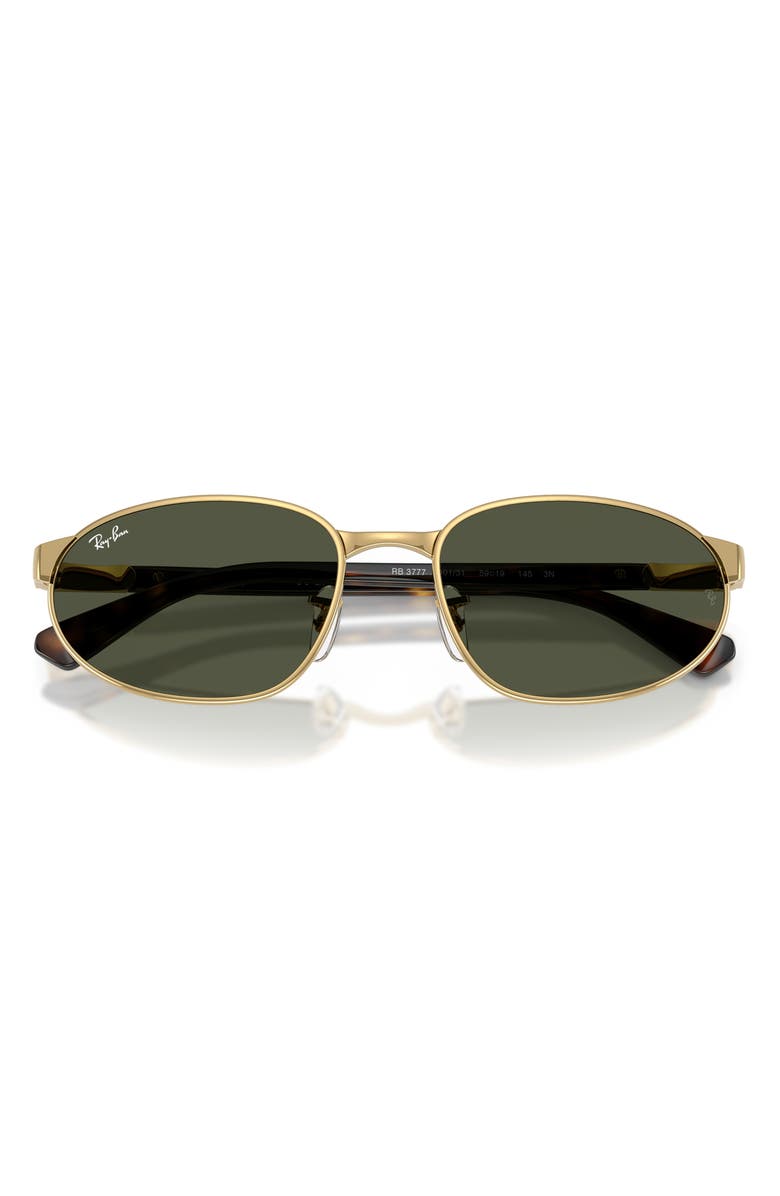 Ray-Ban 56mm Irregular Sunglasses, Alternate, color, Arista / Green
