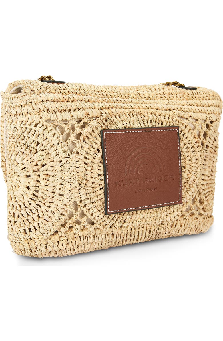 Kurt Geiger London Evil Eye Medium Kensington Raffia Shoulder Bag, Alternate, color,